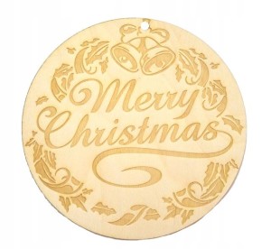Bombka szyld Merry Christmas zawieszka 30cm