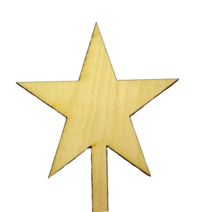 Gwiazda na patyku EKO ozdoba decoupage 10cm