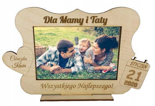 Drewniana ramka prezent na dzień Ojca