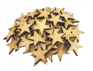 DREWNIANE GWIAZDKI NA ŚWIĘTA GWIAZDA 20cm 50szt