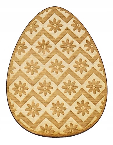 Drewniane jajko grawerowane Pisanki Wielkanocne jajo decoupage