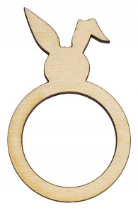 Drewniany uchwyt na serwetki Króliczek Wielkanocny ozdoba na stół