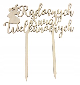 Ozdoba Wielkanoc Topper Radosnych Świąt Wielkanocnych stroik