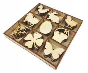 ZESTAW DEKORACJI WIELKANOC 45szt 5 cm Kogut Królik Kurczak Owca 