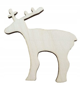 Renifer drewniany scrapki decoupage święta 30cm