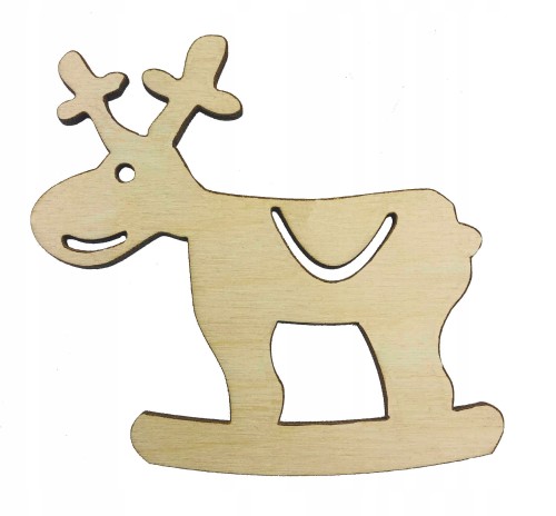 Renifer drewniany scrapki decoupage święta 10cm