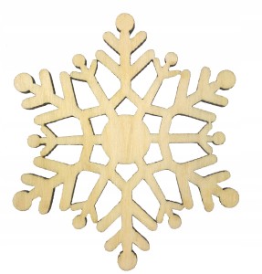 Śnieżynka drewniana decoupage święta 20cm