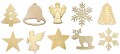 Aniołki Choinki Drewniane 10szt Święta mix 7,5cm