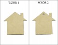 Domek Drewniane święta Decoupage 10szt 5cm