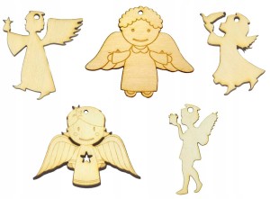 Aniołki Aniołek 5szt Święta Anioł Święta mix 5cm