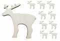 Renifer ozdoba Drewniana święta 3cm 10szt