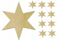 Gwiazdka ozdoba Drewniana święta 3cm 10szt