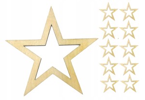 Gwiazdki Drewniane ozdoby Dekoracje 3cm 10szt