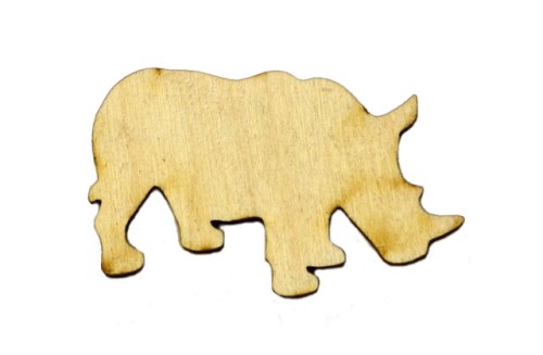 Nosorożec EKO drewno sklejka decoupage scrapki 5cm