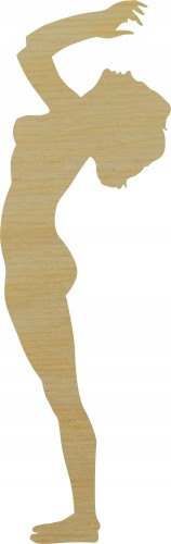 Kobieta 1 postać z drewna dekor drewno 15cm