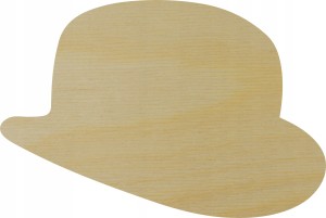 Kapelusz 1 z drewna dekor drewno 15cm