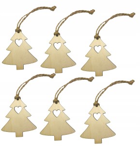 Drewniana bombka zawieszka na choinkę Choinka