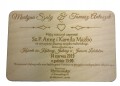Drewniane ślubne zaproszenia dla gości i rodziców grawer rustykalne