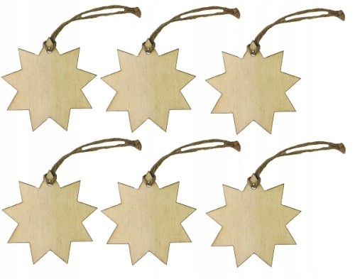 Drewniana Gwiazdka bombka zawieszka na choinkę