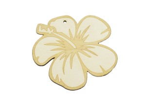 Drewniany dekor kwiat grawerowany 5cm SW3