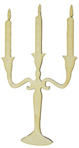 Drewniany dekor świecznik scrapki drewniane 15cm