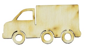 Drewniane scrapki DOSTAWCZAK 15cm decoupage