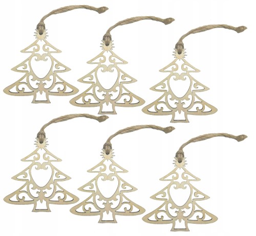 Drewniana bombka zawieszka na choinkę Choinka