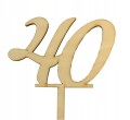 Topper na tort z NUMEREM 18, 20, 30 urodziny