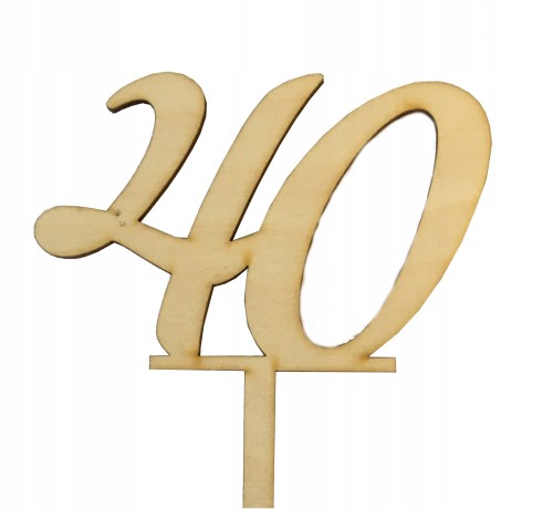 Topper na tort z NUMEREM 18, 20, 30 urodziny