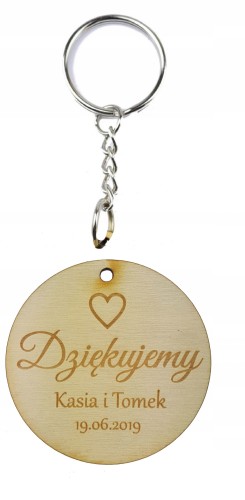 Podziękowanie dla gości Komunia brelok pamiątka prezent upominek