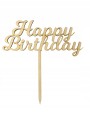 Drewniany topper na tort urodzinowy HAPPY BIRTHDAY