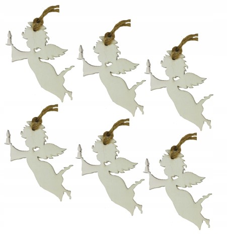 Drewniana bombka ozdoba świąteczna Anioł zawieszka