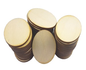 OZDOBA DREWNIANA ze sklejki elipsa 10x6,6cm 100szt