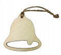 Drewniana bombka zawieszka na choinkę Dzwonek