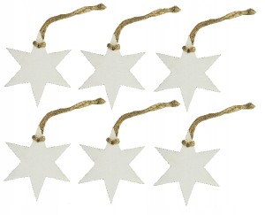 Drewniana bombka Gwiazdka zawieszka na choinkę