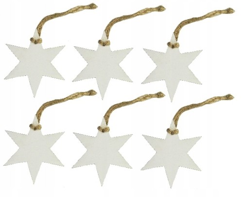 Drewniana bombka Gwiazdka zawieszka na choinkę