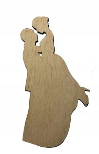 Drewniany dekor ślub Wedding para młoda Wz12 5cm