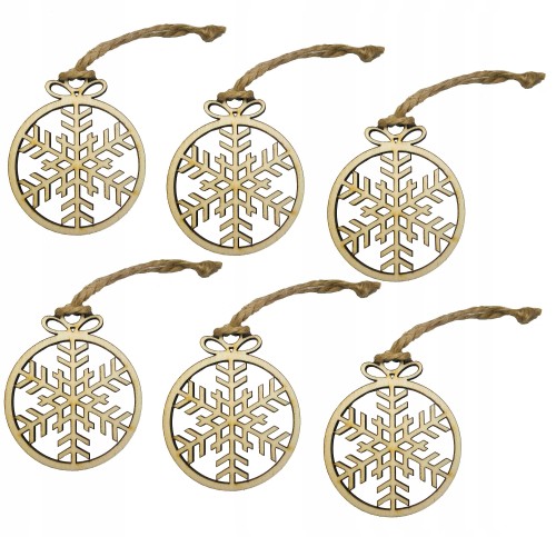 Drewniana bombka zawieszka na choinkę Bombka