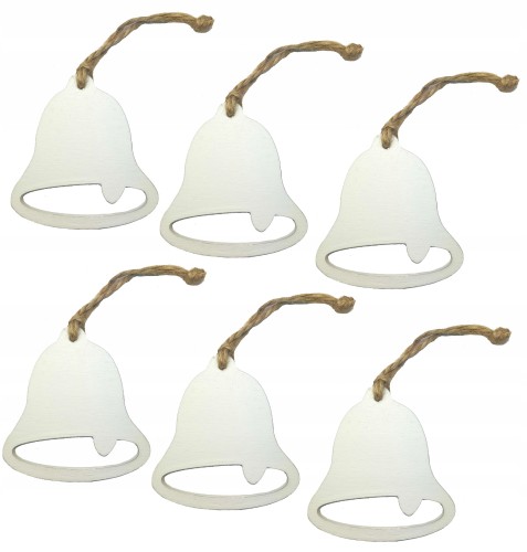 Drewniana bombka zawieszka na choinkę Dzwonek