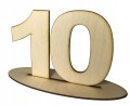 Numery drewniane na stoły na ślub wesele ozdoba cyfry numery 1-10