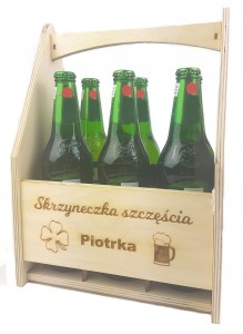 NOSIDŁO NA PIWO SKRZYNKA Z GRAWEREM NOSIDEŁKO
