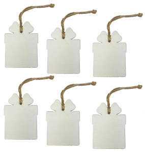 Drewniana bombka zawieszka na choinkę Prezent