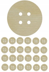 GUZIKI DREWNIANE GUZIK scrapki decoupage 3cm 25szt