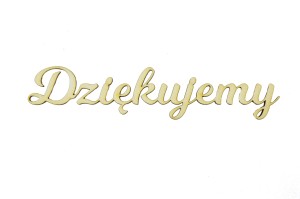 Ozdobne napisy drewniane Dziękujemy 8cm ślub na wesele dekoracja tekst
