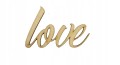 Drewniany napis decoupage LOVE scrapki 3,5cm L6