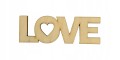 Drewniany napis decoupage LOVE scrapki 3,5cm L2