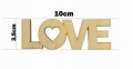 Drewniany napis decoupage LOVE scrapki 3,5cm L2