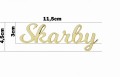 Drewniany napis decoupage SKARBY + IMIĘ sklejka