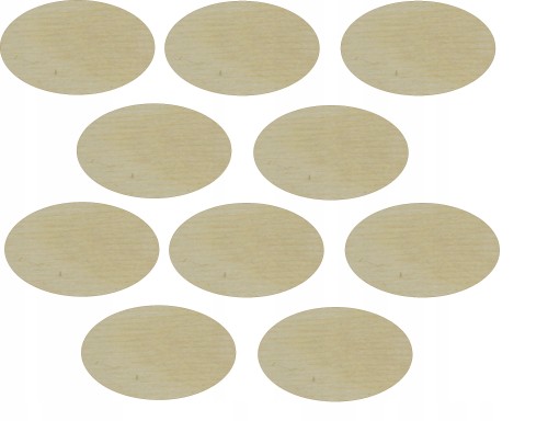Mała DESECZKA owal ELIPSA ze sklejki 6x3,7cm 10szt