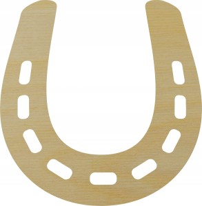 Ozdoba podkowa 3mm dekor drewno 20cm